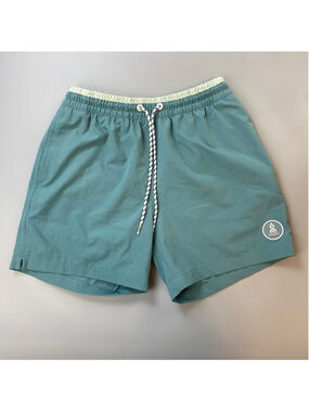 Chubbies Swim Trunks Small Teal Breakers 5.5” Coastal Preppy Retro Pastel Mint